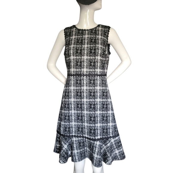Karl Lagerfeld | Black and White | Checkered Mini Dress - Picture 3 of 6